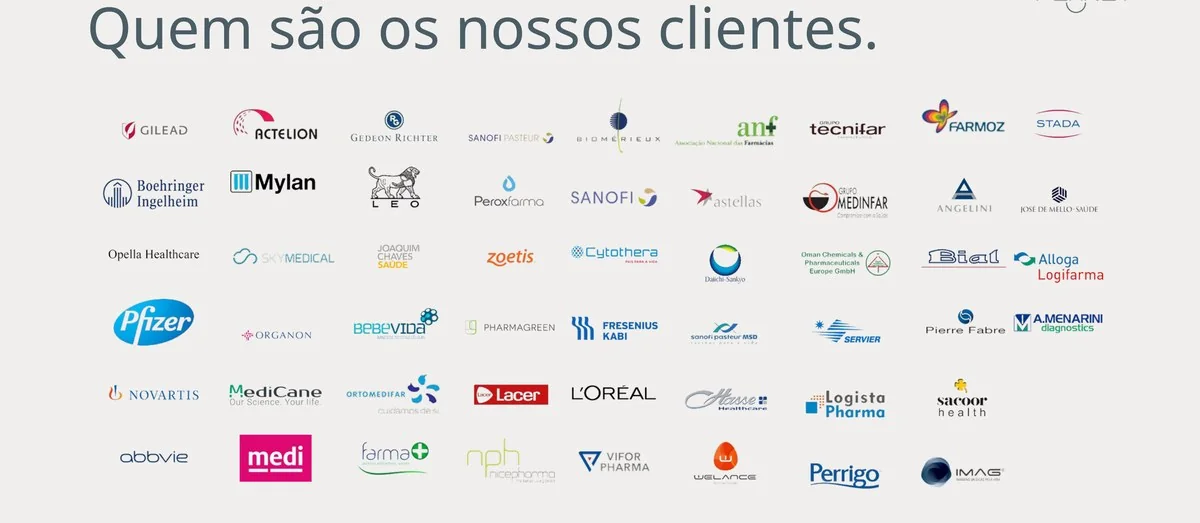 Seleção de clientes e marcas associadas à experiência PharmaPlanet